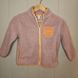 Girls Cat & Jack Pink Orange Sherpa Jacket, XS
